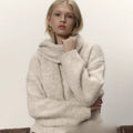 Loose And Idle Knitted V-neck Fashionable All-match Pullover Sweater