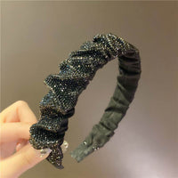 Retro French Full Rhinestone Crystal Headband Wash Face Pressure Hairband