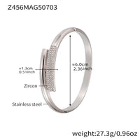 Oversized Bracelet With Irregular Geometric Diamond Accents