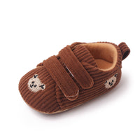 Embroidered Little Bear Baby Shoes Double Velcro Striped Children's Shoes Toddler Shoes