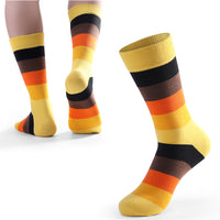 Men's Stockings Cotton Over Calf Striped High Waist