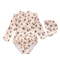 Girls' One-piece Quick-drying Long-sleeved Swimsuit