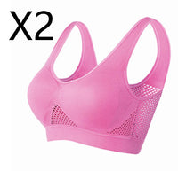 Breathable Bra Large Size No Steel Ring Hollowed Out Mesh