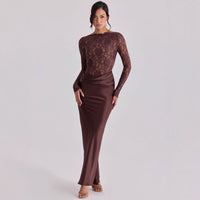 Draped Waist-cinching Hip-hugging Satin Mermaid Skirt