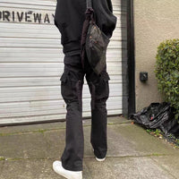 Meigao Arcade Functional All-match Workwear Strap Trousers
