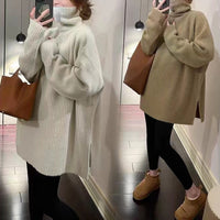 Autumn And Winter New Split Mid-length Bottoming Top