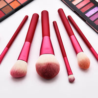 12pcs red makeup brushes