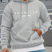 Letter-print Casual Hooded Sweatshirt