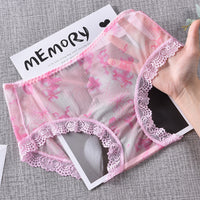 Ladies Printed Mesh Japanese Perspective Panties