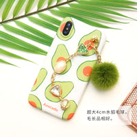 Compatible With Compatible With Raindrop Gem Chain Avocado  6s For Mobile Phone Silicone Case Iphonex Soft Shell 7plus Water Mane