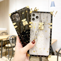 Compatible with Apple , Marbled Gold Foil Epoxy Phone Case