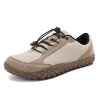 Men's Suede Leather Hiking Shoes Wide Toe Outdoor