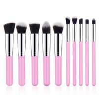 Wooden Handle Cosmetic Brush 10 Pcs Suit