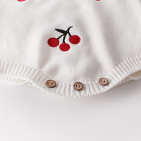 Girl Cherry Embroidered Blouse  Ha Skirt