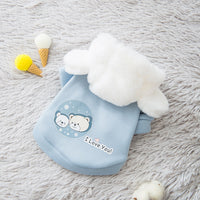 Dog Cat Hooded Sweater Cartoon Pet Clothes
