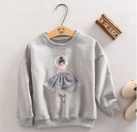 Spring new Korean children's clothing sweater plus velvet children's sweater cartoon casual girl sweater sports boy jacket