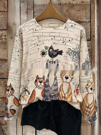 Printed Stripe Imitation Sweater Women's Autumn And Winter New Style