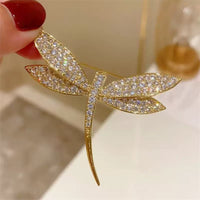 New Style Micro-Pave Rhinestone Dragonfly Brooch For Women