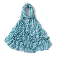 56 Colors Solid Color Modal Scarf Small Size Monochrome Jersey Veil Mercerized Cotton Scarf