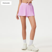 Quick-drying Breathable High-waisted Pleated Skirt For Fitness And Yoga