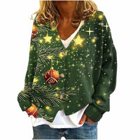 Womens Casual  Versatile V-neck Long-sleeve Loose-fit Sweater Jacket