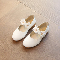 spring and autumn new style children's single shoes, soft bottom flowers, girls' shoes, big children's princess shoes, baby shoes