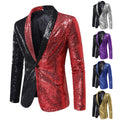Euro-American Performance Dress Color-blocking Sequin Suit