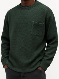 Men's Plus-Size Casual Crew-Neck Long-Sleeve Sweatshirt Top