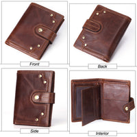 Men's high-end suede leather business wallet