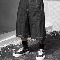 Mens Loose-Fit Summer Denim Shorts In The American West Coast Style