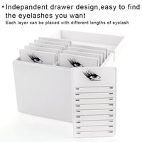 White Acrylic Eyelash Storage Box