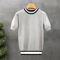 Mens Trendy Short-sleeve Or Half-sleeve Base Sweater