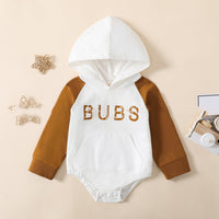 Patchwork Letter BUBS Hooded Romper