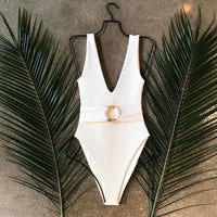 Belt ring one-piece swimsuit