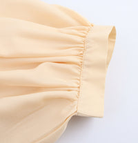 V-neck Loose Draping Long Sleeve Shirt