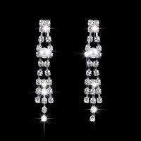 Wholesale fashion OL bridal jewelry set, claw chain earrings, Pearl Rhinestone Necklace 465