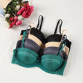 Women's Solid Color Lace Thin Half Cup Bra Push Up Shaping