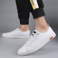 Men's Flat Low-top Cowhide Casual Leather Shoes