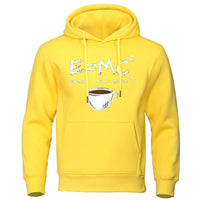 Milk Coffee Printing Fun Hoodie Men's Loose