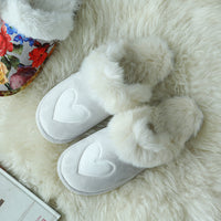 Couple Wool Slippers Men And Women Nonslip Rubber Soled Cotton Shoes