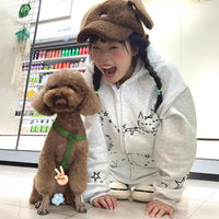 College Style Embroidered Cute Cartoon Hooded Sweatshirt Women's Loose Casual