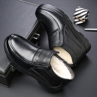 Men's wool and velvet warm non-slip cotton shoes