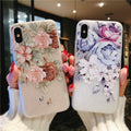 Embossed flower phone case