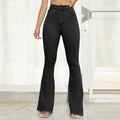 Wide Leg Stretch Thin Stitching Denim Flared Pants