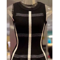 Womens Sleeveless Plaid Vest Dress