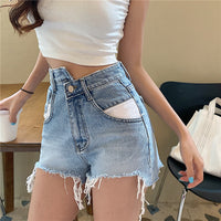 Vintage irregular high-rise jeans