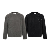 Spider Brooch Mink-like Pullover Sweater