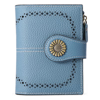 Fashion Women's Short Oil Wax Leather Coin Purse