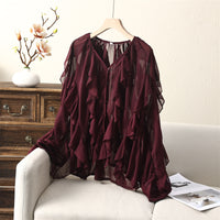 European And American Style Fashion Simple Laminated Decoration Shirt