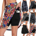 Printed Pocket Fake Two-piece Shorts Women's Clothing